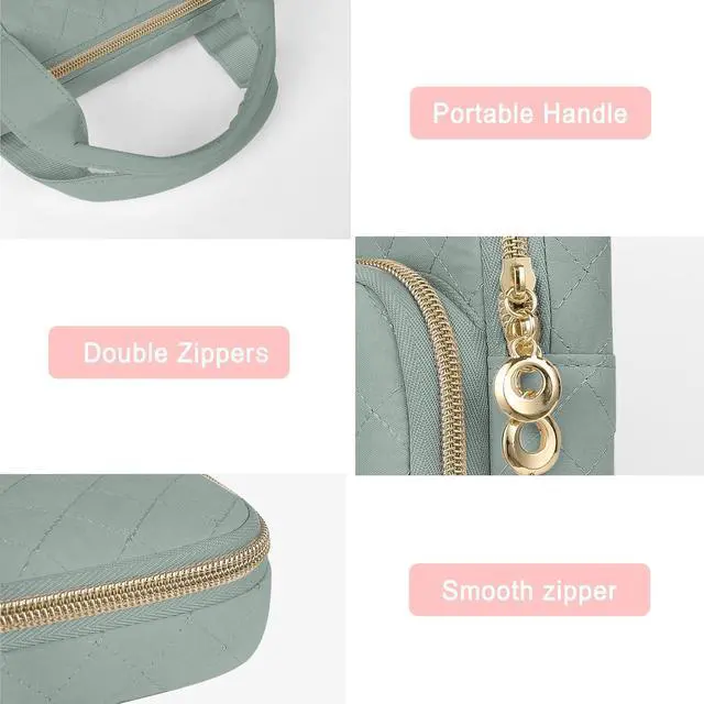 Alt view image 4 of 5 - MOSISO 360 Protective Laptop Case 16 inch, 15-15.6 inch Laptop Sleeve Compatible with MacBook Pro 16 inch, HP Acer Dell Lenovo ASUS, Square Quilted Bag Cover with 2 Pockets&Handle&Belt, Antique Green