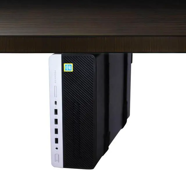Main image of HumanCentric SFF Under Desk PC Mount and PC Wall Mount Bracket for Small Form Factor Desktop Tower, UPS Wall Mount Bracket, Adjustable CPU Holder with Straps, Hardware Included
