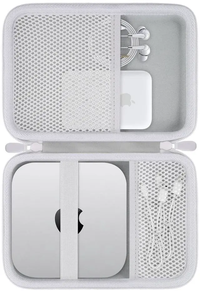 Main image of co2CREA Hard Case Compatible with Apple 2024 Mac Mini Desktop Computer M4 chip / M4 Pro chip (White Case)