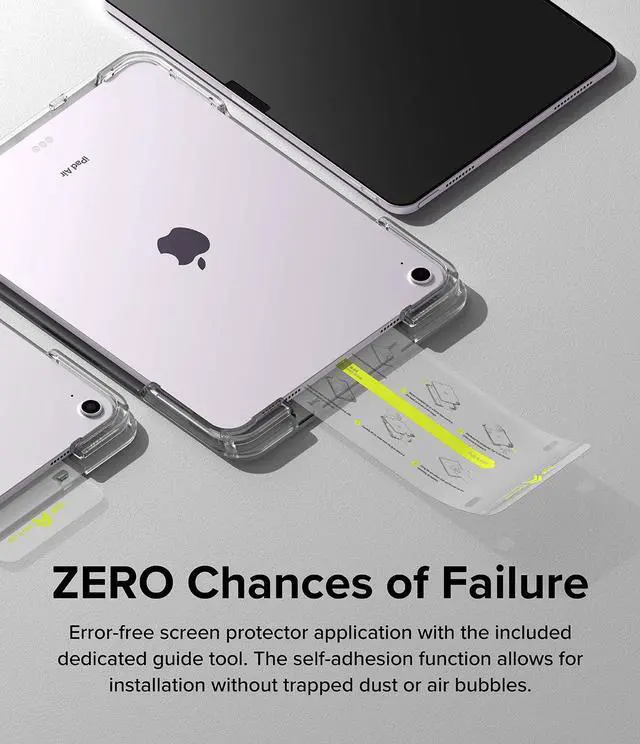 Alt view image 3 of 5 - Ringke Easy Slide Tempered Glass [Zero Chances of Failure] Compatible with iPad Air 13 Inch Screen Protector (M3 2025 & M2 2024) Case Friendly Shatterproof Premium 9H Hardness