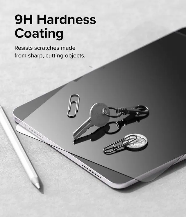 Alt view image 4 of 5 - Ringke Easy Slide Tempered Glass [Zero Chances of Failure] Compatible with iPad Air 13 Inch Screen Protector (M3 2025 & M2 2024) Case Friendly Shatterproof Premium 9H Hardness