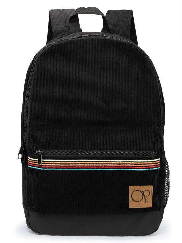 Main image of Ocean Pacific OG Corduroy Backpack for Travel, Sports, Beach, Work, Casual Daypack for Men Women Fits 15.6 Inch Laptop (Black)