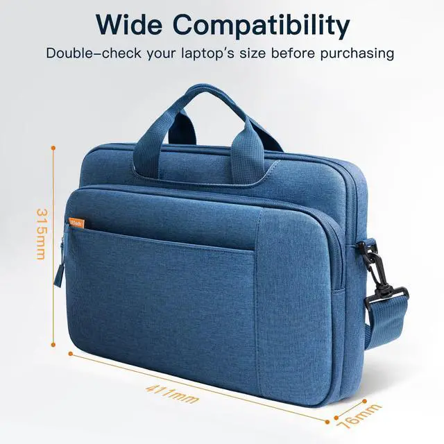 Alt view image 2 of 5 - JETech 13 13.3 14 Inch Laptop Bag Case, Waterproof Slim Computer Sleeve Cover Compatible with MacBook Air/Pro 13/14, Surface Book 13.5, HP Pavilion 14, Dell Inspiron 14, ThinkPad 14 (Deep Navy)