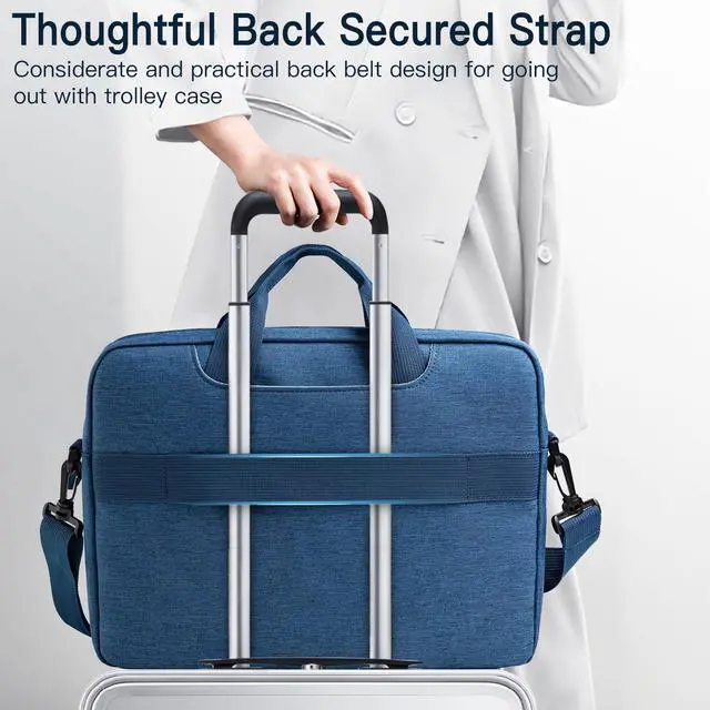 Alt view image 4 of 5 - JETech 13 13.3 14 Inch Laptop Bag Case, Waterproof Slim Computer Sleeve Cover Compatible with MacBook Air/Pro 13/14, Surface Book 13.5, HP Pavilion 14, Dell Inspiron 14, ThinkPad 14 (Deep Navy)