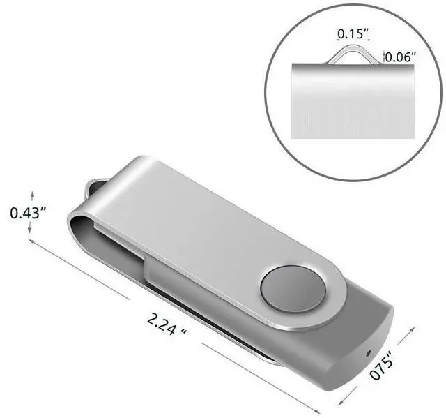 Alt view image 4 of 5 - Enfain 16GB Gray Flash Drive USB 2.0 Bulk Thumb Drive Low Profile Jump Drives 10 Pack for Professional Data Distributing and Sharing in Work