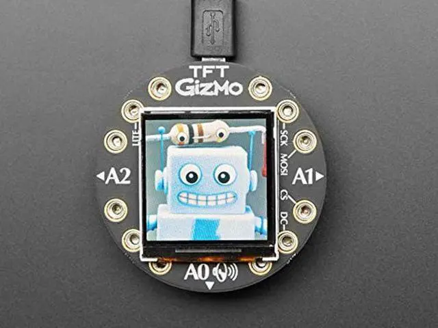 Alt view image 2 of 3 - Adafruit 4367 Circuit Playground TFT Gizmo - Bolt-on Display + Audio Amplifier