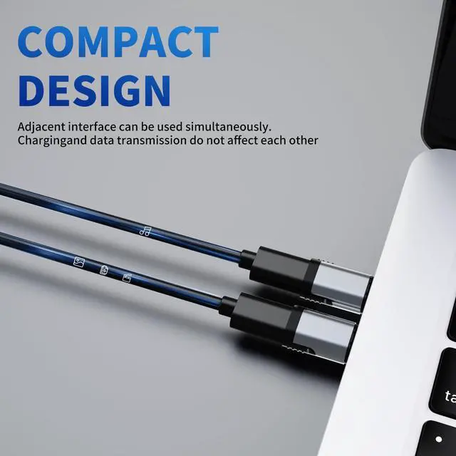 Alt view image 3 of 5 - 3C'S 240W USB C Magnetic Adapter,2Pack Straight Magnetic USB C Adapters with 4 Connectors,24Pin Fast Charge 40Gbps 8K 60Hz for Thunderbolt 3/4,MacBook Pro/Air/,PS5 PSVR2 and More Type C Devices