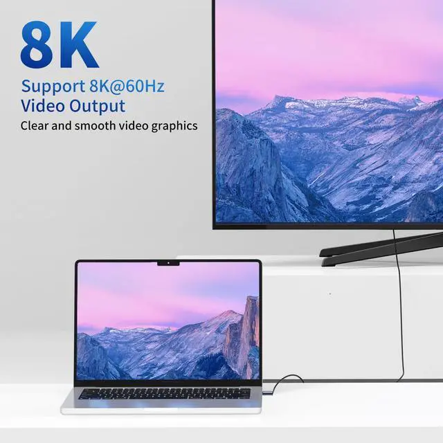Alt view image 4 of 5 - 3C'S 240W USB C Magnetic Adapter,2Pack Straight Magnetic USB C Adapters with 4 Connectors,24Pin Fast Charge 40Gbps 8K 60Hz for Thunderbolt 3/4,MacBook Pro/Air/,PS5 PSVR2 and More Type C Devices