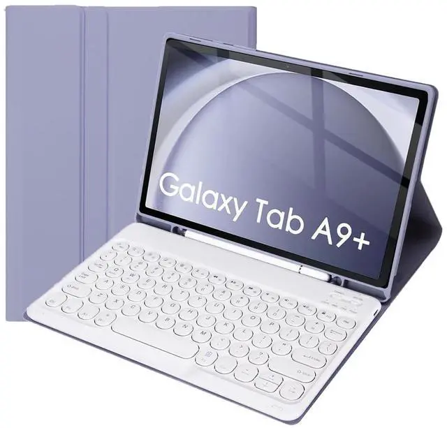Main image of Aidashine Keyboard Case for Samsung Galaxy Tab A9+ 11 Inch 2023 (SM-X210/X216/X218), Magnetically Detachable Keyboard with Pencil Holder,Purple