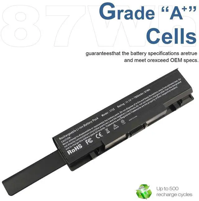 Alt view image 4 of 5 - TREE.NB New 9 Cell 7800mAh Laptop Battery for Dell Studio 1735 1736 1737 KM973 RM791 US