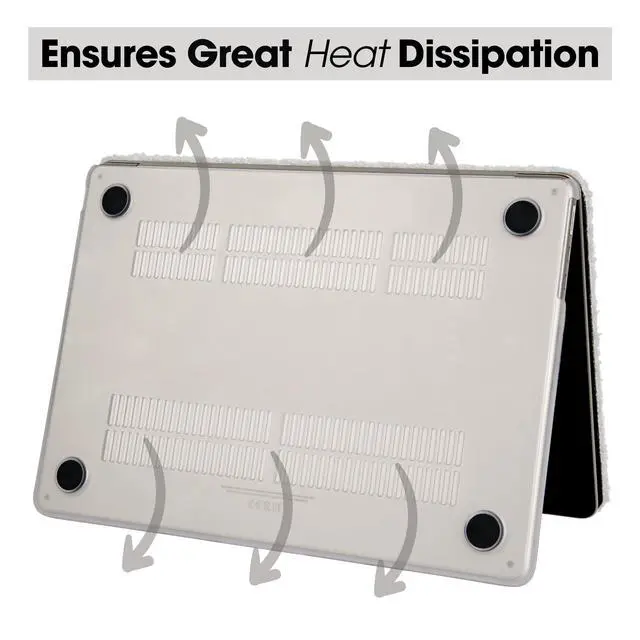 Alt view image 4 of 5 - ADARA STYLE Compatible with MacBook Pro 13 inch Case 2016-2022, A2338 M1 M2/A2289/A2251/A2159/A1989/A1706 with Touch Bar & Touch ID, Plush Sherpa Hard Shell Case, Ivory