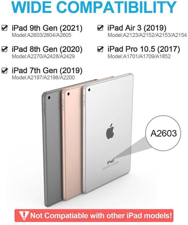 Alt view image 2 of 5 - Keyboard Case for iPad 9/8/7th Gen 10.2'',Case with Keyboard ipad 10.2 inch,Keyboard for iPad 9th Gen,Detachable Bluetooth Keyboard for iPad 10.2,iPad Keyboard Case 9th Gen with Pencil Holder,Blue