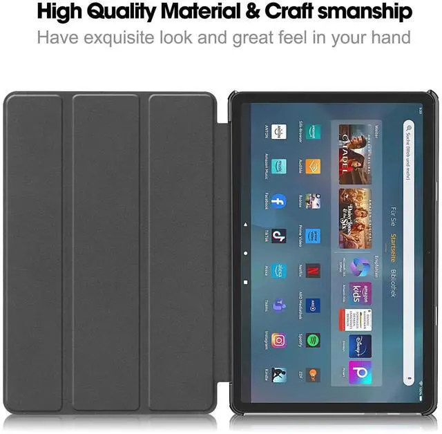 Alt view image 3 of 5 - Artyond Case for New Kindle Fire Max 11" 2023, Slim Lightweight Trifold Stand Cover with Auto Sleep/Wake Smart Full Protective Case for New  Kindle Fire Max 11 2023 Release, Apricot