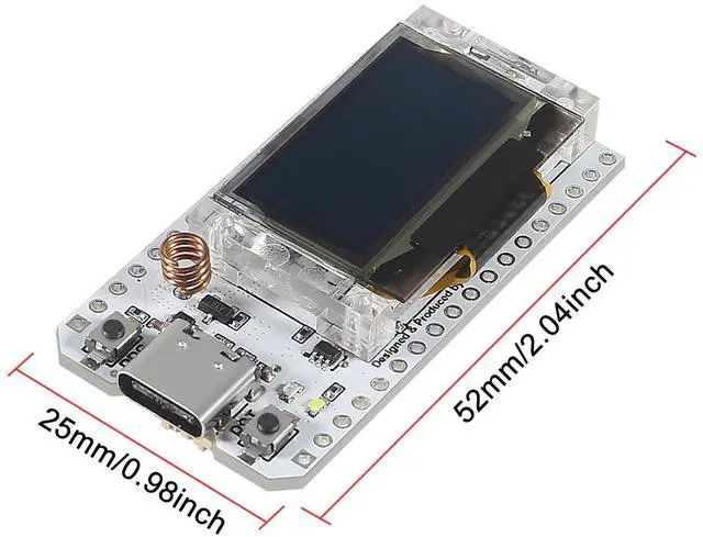 Alt view image 3 of 5 - AITRIP 1 Sets 915MHZ ESP32 Lora V3 WiFi+BLE Development Board SX1262 Type-C Lora Kit 0.96inch OLED Display ESP32-S3 Dual-core with Protective Case Compatible with Arduino NodeMCU