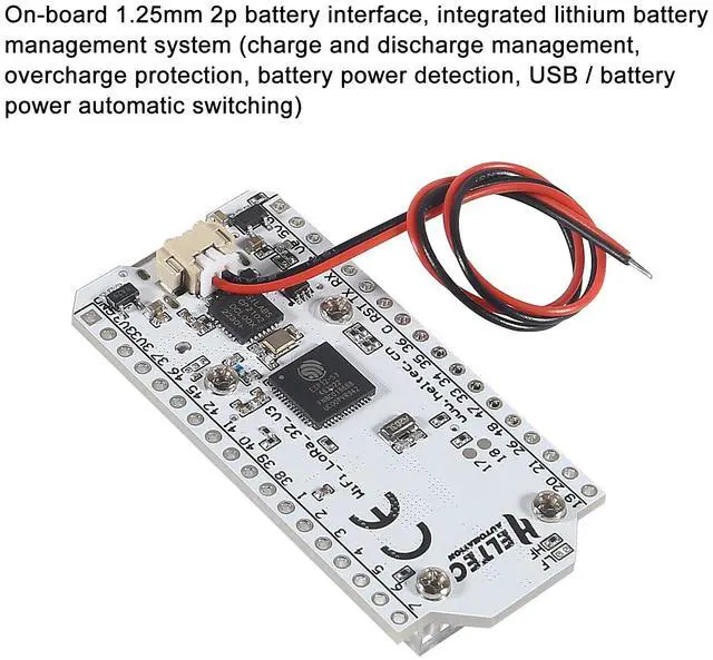Alt view image 4 of 5 - AITRIP 1 Sets 915MHZ ESP32 Lora V3 WiFi+BLE Development Board SX1262 Type-C Lora Kit 0.96inch OLED Display ESP32-S3 Dual-core with Protective Case Compatible with Arduino NodeMCU