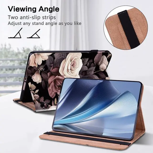 Alt view image 4 of 5 - ALILANG Case for Kindle Fire HD 10 & 10 Plus Tablet (13th/11th Generation, 2023/2021 Release) 10.1", Shockproof Folding Stand Cover for Amazon Fire Hd 10 Tablet Case-Rose