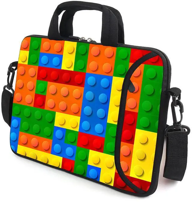 Alt view image 2 of 5 - AMARY 15.4" 15.6" laptop sleeve adjustable shoulder strap with handle accessory pocket for men women (Puzzle)