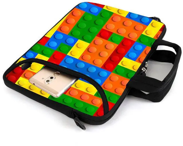 Alt view image 5 of 5 - AMARY 15.4" 15.6" laptop sleeve adjustable shoulder strap with handle accessory pocket for men women (Puzzle)