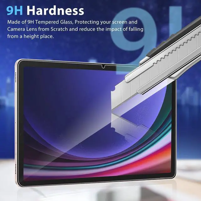 Alt view image 3 of 5 - Anbzsign [2 Pack for Samsung Galaxy Tab S10 Plus/Tab S9 Plus/Tab S9 FE+ (2023) / Tab S8 Plus / S7 Plus/ S7 FE 5G Privacy Screen Protector, Anti-Spy 9H Hardness Flexble Screen Protector.