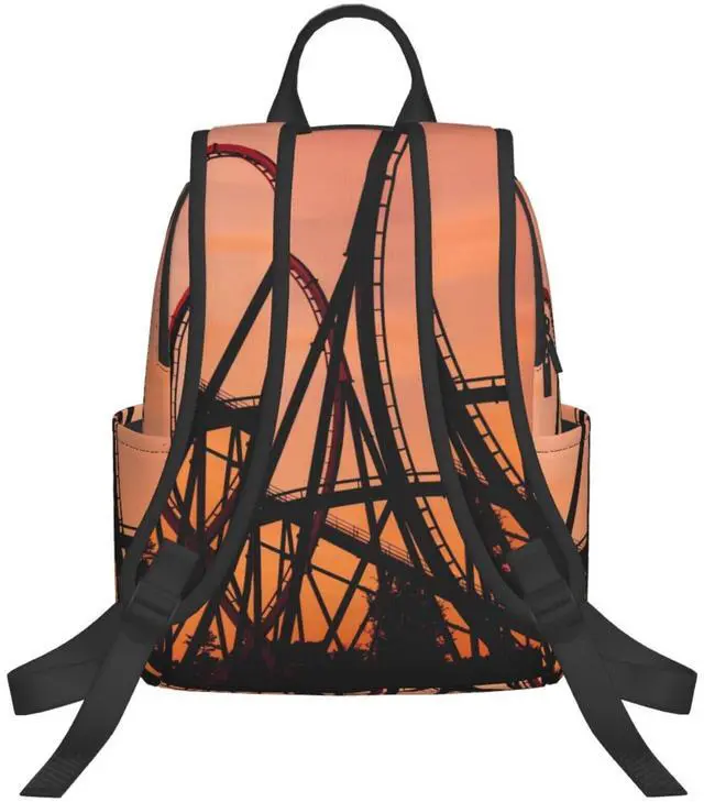 Alt view image 3 of 5 - bassyil Roller Coaster Backpack Bookbag Laptop Backpacks Multipurpose Daypack For Boys Girls School Men Women Picnic Travel Hiking