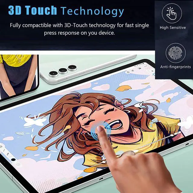 Alt view image 5 of 5 - Anbzsign [2 Pack for Samsung Galaxy Tab S9 FE (10.9-inch) Privacy Screen Protector, Anti-Spy 9H Hardness Flexble Screen Protector Case Friendly