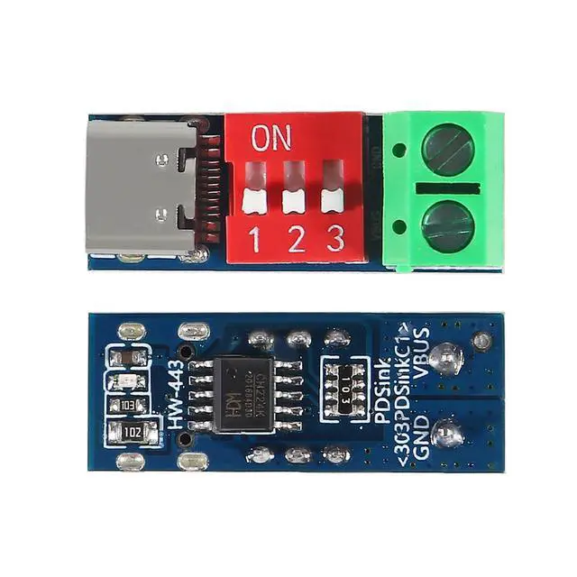 Alt view image 2 of 5 - AITRIP 10PCS USB-C PD Trigger Board Module PD/QC Decoy Board Fast Charge USB Type-c to 5V9V12V20V High Speed Charger Power Delivery Boost Module with Screw Terminal