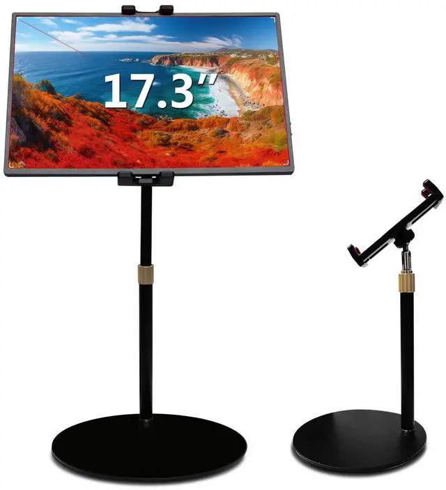 Main image of Bimo Tablet Stand Holder for ipad,Portable Monitor Stand Holder for 15.6'',17.3'',Adjustable Height and Heavy Base,Compatible with 4.7''-17.3'' Tablet,Smartphpne,Display