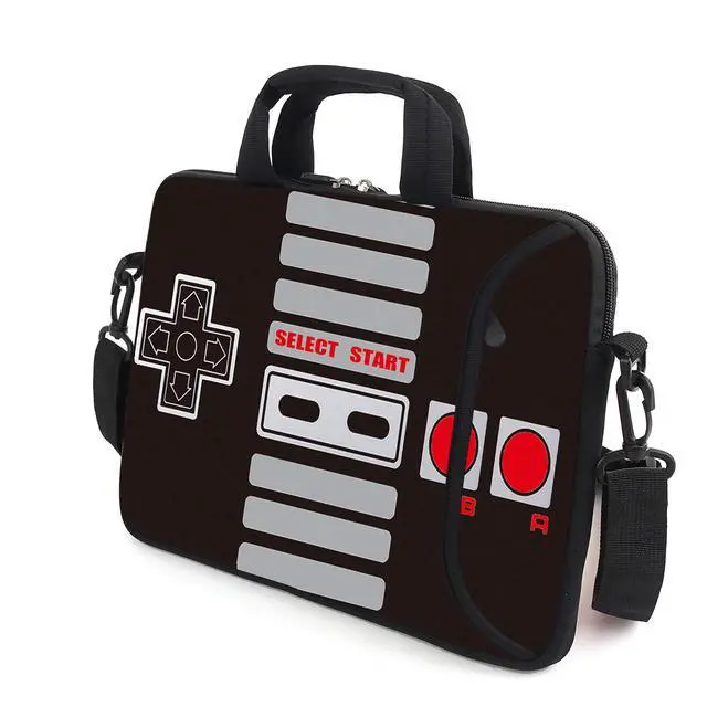 Alt view image 3 of 5 - AMARY 14" 15" 15.4" 15.6" laptop sleeve chromebook case adjustable shoulder strap with handle accessory pocket for men women (Games)