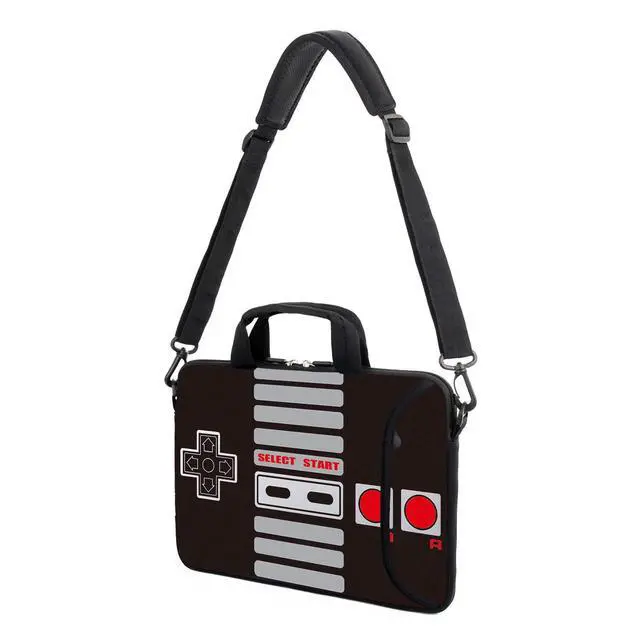 Alt view image 4 of 5 - AMARY 14" 15" 15.4" 15.6" laptop sleeve chromebook case adjustable shoulder strap with handle accessory pocket for men women (Games)