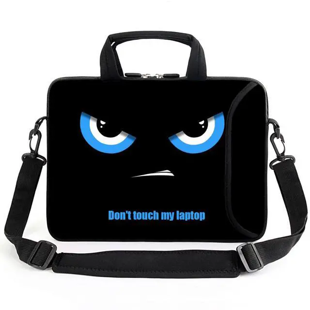 Main image of ARIYIDA 17" Shoulder Bag Adjustable shoulder strap Laptop sleeve Carrying case with mouse and power adapter storage bag (Blue Eyes-1)