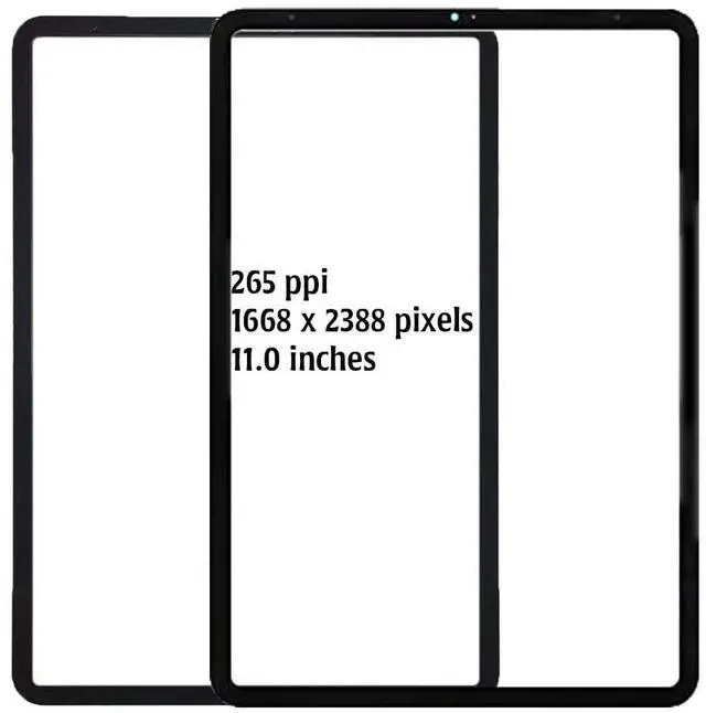 Alt view image 2 of 5 - A-MIND Front Glass Outer Panel Lens for iPad Pro 11 1st Gen 2018/2nd Gen 2020 Screen Replacement (Not LCD and Touch Digitizer) Compatible with A2013 A1934 A1980 A1979 A2068 A2230 A2228 A2231