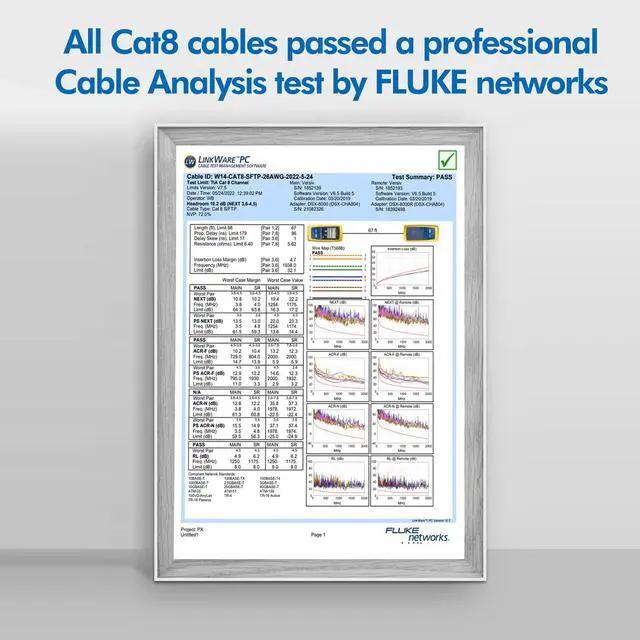 Alt view image 3 of 5 - Cat 8 Ethernet Cable 50 ft,High Speed Internet Network Cable with Gold Plated RJ45 Connector,Outdoor and Indoor Professional Lan Cable,Heavy Duty 40Gbps 2000Mhz SFTP Patch Cord,for all RJ45 Device