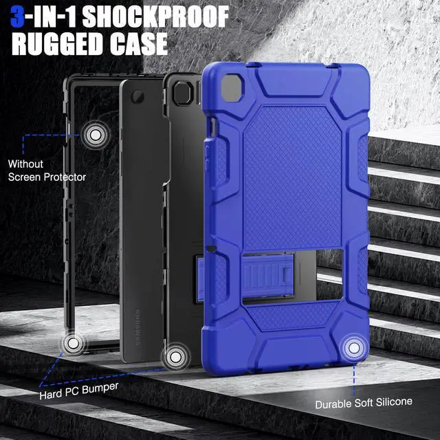 Alt view image 5 of 5 - Azzsy Case for Samsung Galaxy Tab A9+/A9 Plus 11" 2024 Model (SM-X210/X216/X218), Heavy Duty Shockproof Rugged High Impact Protective Case, Blue