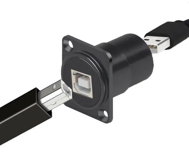 Alt view image 4 of 5 - ANMBEST 5PCS Panel Mount USB B to USB A Connector for Printer, D Type Female USB 2.0 Scanner Converter Adapter for HP, Canon, Dell, Epson, Lexmark, Xerox and More
