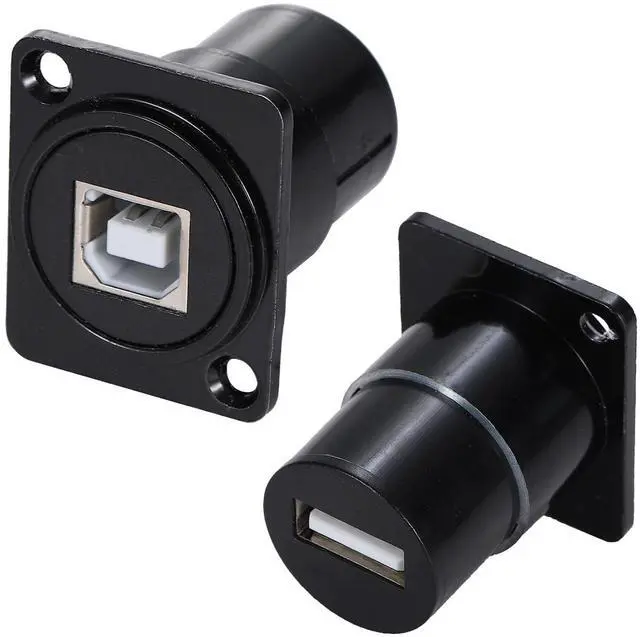 Alt view image 2 of 5 - ANMBEST 5PCS Panel Mount USB B to USB A Connector for Printer, D Type Female USB 2.0 Scanner Converter Adapter for HP, Canon, Dell, Epson, Lexmark, Xerox and More