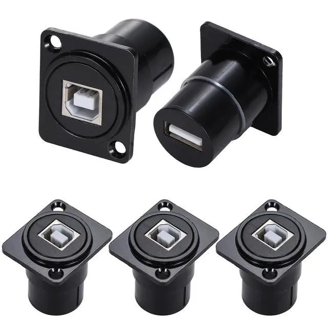 Main image of ANMBEST 5PCS Panel Mount USB B to USB A Connector for Printer, D Type Female USB 2.0 Scanner Converter Adapter for HP, Canon, Dell, Epson, Lexmark, Xerox and More