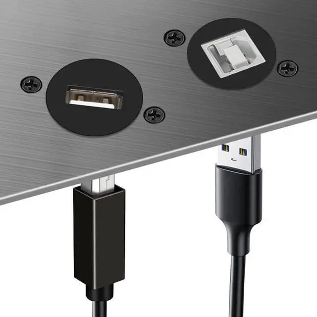 Alt view image 5 of 5 - ANMBEST 5PCS Panel Mount USB B to USB A Connector for Printer, D Type Female USB 2.0 Scanner Converter Adapter for HP, Canon, Dell, Epson, Lexmark, Xerox and More