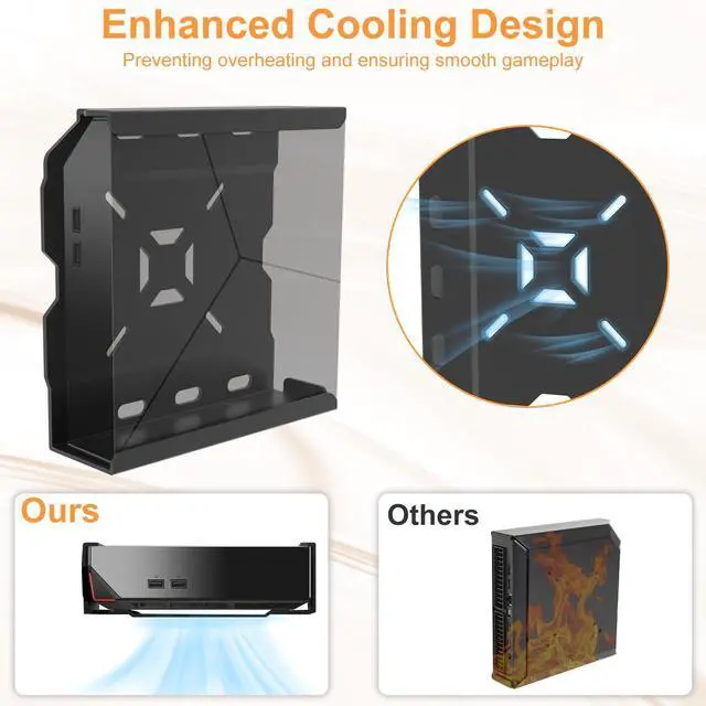 Alt view image 5 of 5 - Mount for Alienware Alpha R2 VESA Wall and Under Desk Mount for Alienware Alpha R2 Mini PC Mounting Bracket for Alienware Alpha R2 Gaming PC Metal Mini PC Mount for Alienware Alpha with Screws