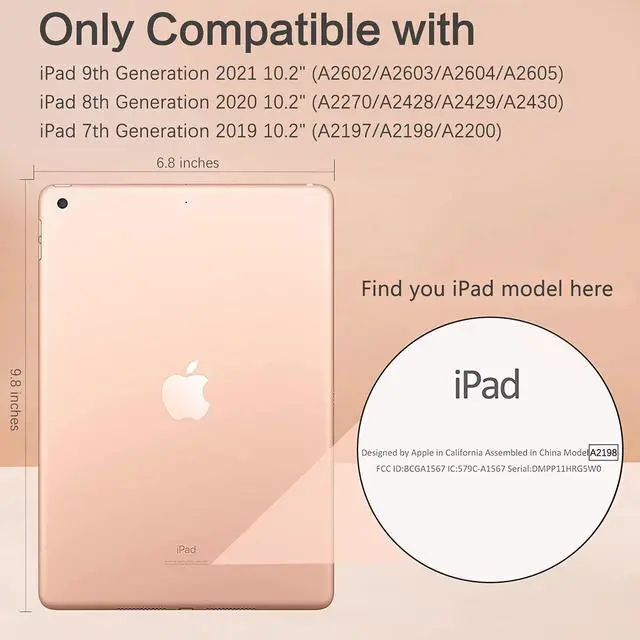 Alt view image 2 of 5 - BENTOBEN for iPad 9th Generation Case, iPad 8th Generation Case, iPad 7th Gen Case, iPad 10.2 2021/2020/2019 Case, 3 in 1 Heavy Duty Rugged Protective Cover with Stand Pen Holder, Deep Purple