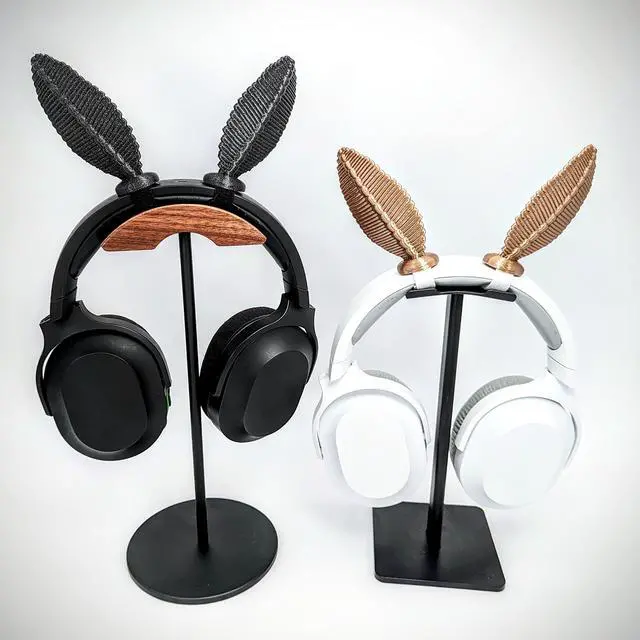 Alt view image 2 of 5 - Moth Antennas Headphone Attachments - Adorable Bug Ears for Headphones in Various colors with Hidden Self Fastener - Moth Antenna for Gamers and Streamers (Sparkle Black)