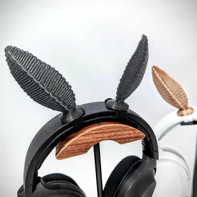 Alt view image 4 of 5 - Moth Antennas Headphone Attachments - Adorable Bug Ears for Headphones in Various colors with Hidden Self Fastener - Moth Antenna for Gamers and Streamers (Sparkle Black)