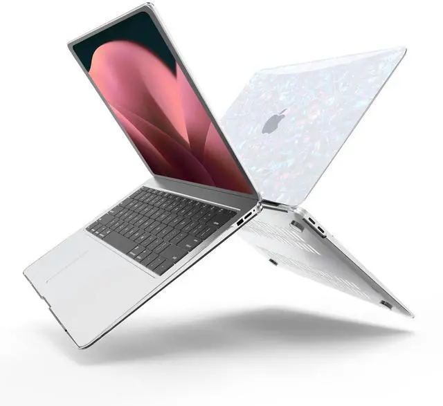 Alt view image 5 of 5 - Anban Compatible with MacBook Pro 13 inch Case M2 M1 2025-2016 A2338 A2251 A2289 A2159 A1989 A1706 A1708, Plastic Hard Shell Case for MacBook Pro 13.3 inch+Keyboard Cover+Screen Protector,Shiny Pearl