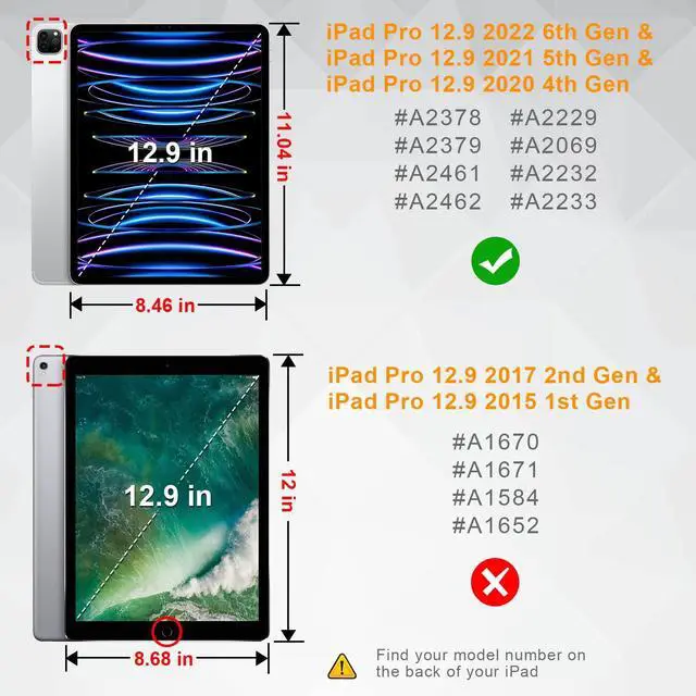 Alt view image 2 of 5 - CaseBot Magnetic Case for iPad Pro 12.9-inch 6th Generation 2022, Multiple Angle Shockproof Rugged Stand Case, Soft TPU Back Cover w/Pencil Holder, Also Fit iPad Pro 12.9" 5th/4th/3rd Gen, Blossom