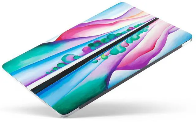Alt view image 3 of 5 - Berkin Arts for MacBook Pro 14 inch Cover A3401 A3185 A3112 A2992 A2918 A2779 A2442 with M4-M1Chip(2021-2024 Release) Keyboard & Screen Cover Abstract Landscape (Lake George Reflection by O'Keeffe)