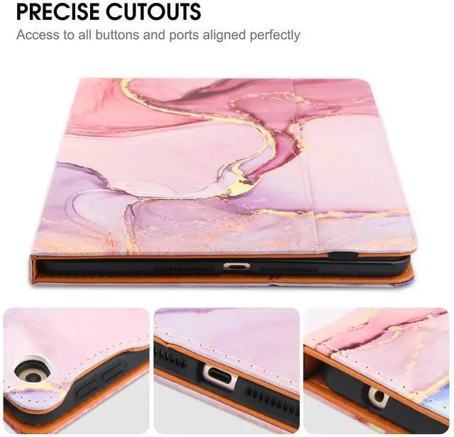 Alt view image 4 of 5 - for iPad 6th/ 5th Generation Cases, iPad Air 2/ Air Case, for iPad 9.7 Inch Case 2018/2017 with Pencil Holder, Auto Sleep/Wake, Multiple Viewing Angles - A1893 / A1954 / A1822 / A1823,Pink Cloud