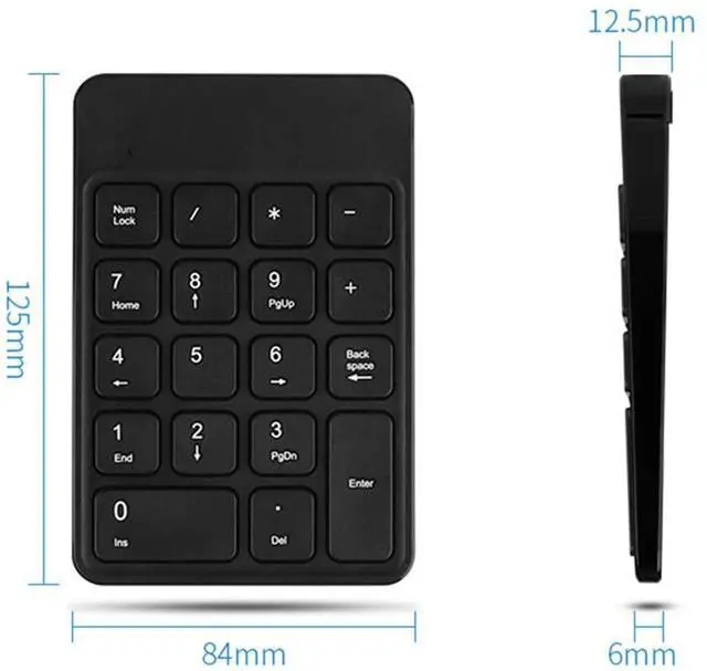 Alt view image 2 of 5 - CHAYA Wireless Numeric Keypad-Mini 18 Keys Portable Slim Number Pad Computer Accessories Compatible with IP,Android,MAC,Windows for Laptop and Tablet(Black)