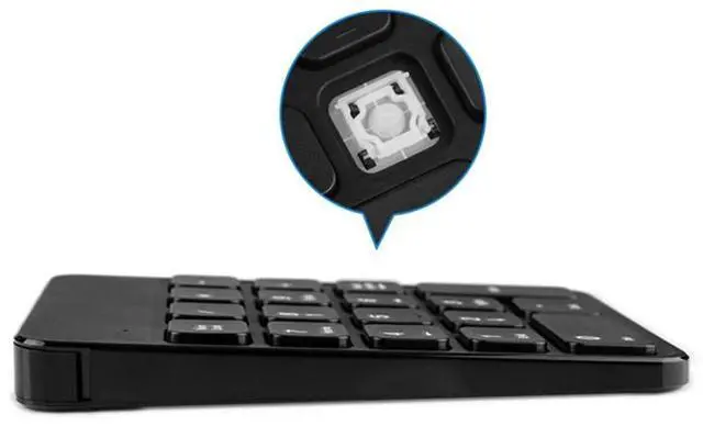 Alt view image 4 of 5 - CHAYA Wireless Numeric Keypad-Mini 18 Keys Portable Slim Number Pad Computer Accessories Compatible with IP,Android,MAC,Windows for Laptop and Tablet(Black)