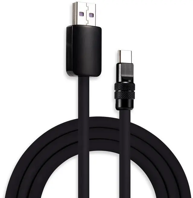 Main image of chubbycable Black Chubby - Special Black Samurai Edition Silicone USB C Cable Durable 240W Fast Charging Cable Phones Tablets Power Bank Charger Cord, USB A to Type C, 8.5FT