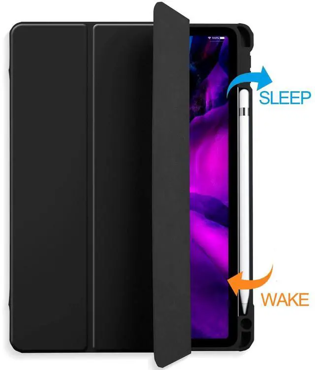 Alt view image 3 of 5 - Bling Case Compatible with iPad Air 10.9 Inch 5th Generation2022/iPad Air 4th Generation 2020 with Pencil Holder Protective Case with Soft TPU Back Auto Sleep Wake Cover (C4 Pink)