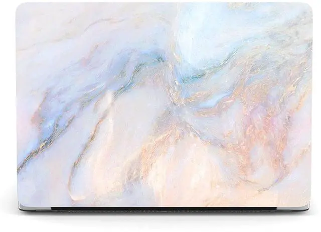 Alt view image 2 of 5 - Case Compatible with MacBook Pro 15 inch 2019 2018 2017 2016 Release A1990 A1707, Plastic Hard Shell Cover & Keyboard Protector Compatible with Mac Pro 15 with Touch Bar - Pink Blue Marble